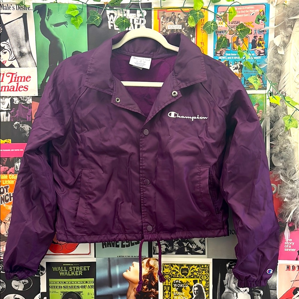 Champion Purple Windbreaker Jacket